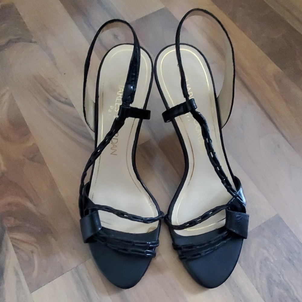 Charles Jourdan Black Slingback 7.5